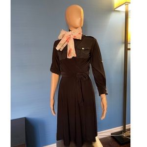 Ralph Lauren wrap maxi dress with adjustable sleeves size M stretch